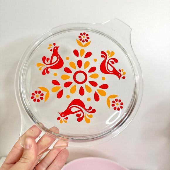 Vintage Pyrex Friendship Collection 474 1.5 Qt Round Covered Casserole With Lid - Picture 6 of 11